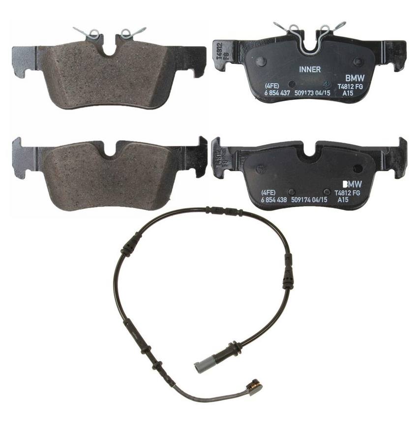 BMW Disc Brake Pad Set - Rear (w/ Sensor)